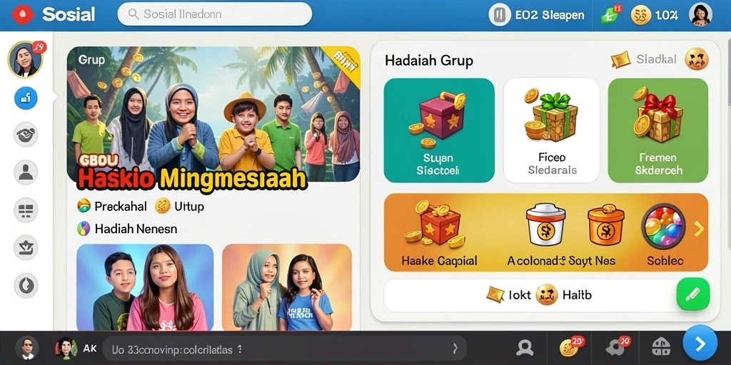 Tampilan awal game yang menarik dan penuh warna.