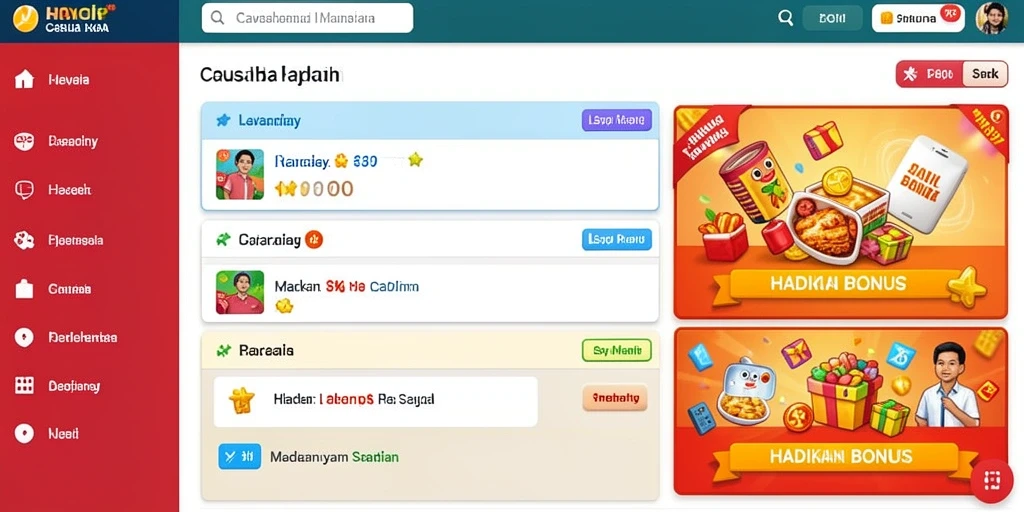 Screenshot menunjukkan halaman utama dengan permainan terbaru.